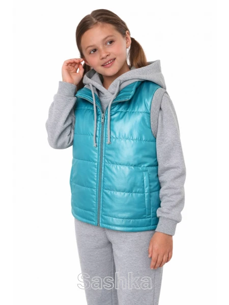 Жилет утеплений на синтепоні для дівчинки 